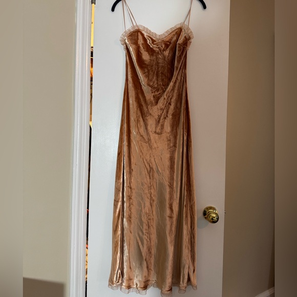 Doen Calsi Rose Blush Velvet Dress NWT Size XXS